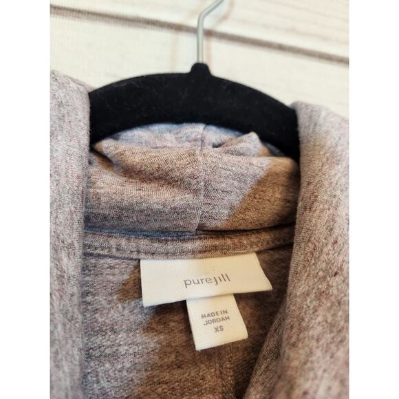 Purejill Women's‎ Gray Purple Stretch Cowl Neck  Long Sleeve Pullover Sweater XS - Picture 3 of 6